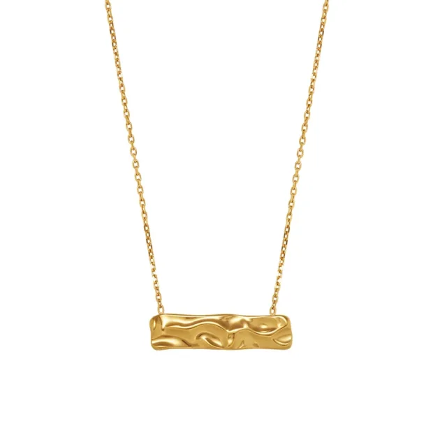 Κολιέ Χρυσή Μπάρα - Ανοξείδωτο Ατσάλι