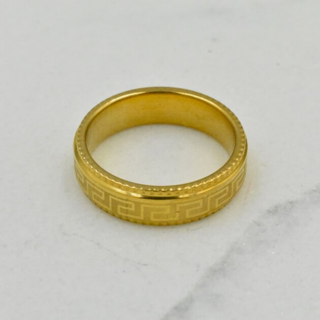 Χρυσή Βέρα Με Μαίανδρο Φαρδιά - Ανοξείδωτο Χειρουργικό Ατσάλι