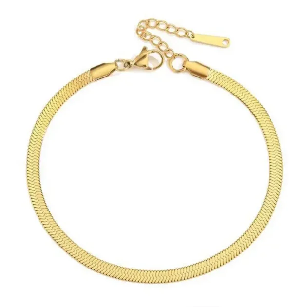 Χρυσή Αλυσίδα Χειρός Snake από Ατσάλι