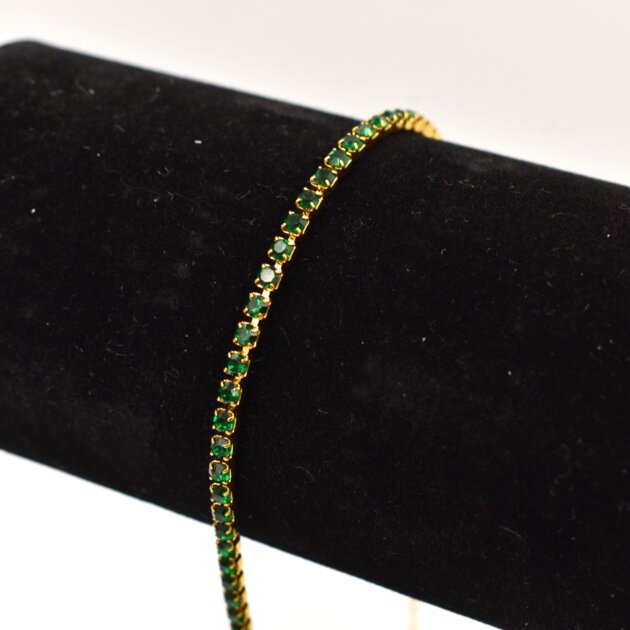 Ριβιέρα Με Πράσινα Ζιργκόν - Ανοξείδωτο Ατσάλι