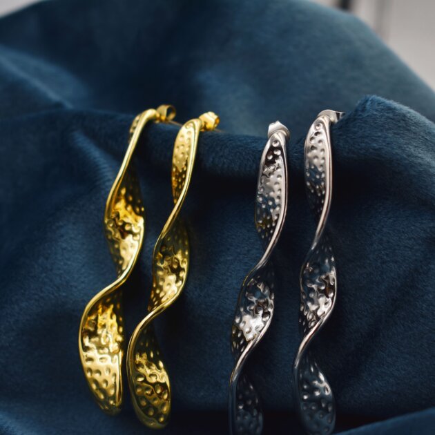 Στριφογυριστά Σκουλαρίκια - Ανοξείδωτο Ατσάλι