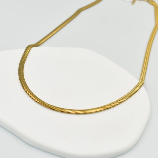 Χρυσό Κολιέ Snake - Ανοξείδωτο Ατσάλι