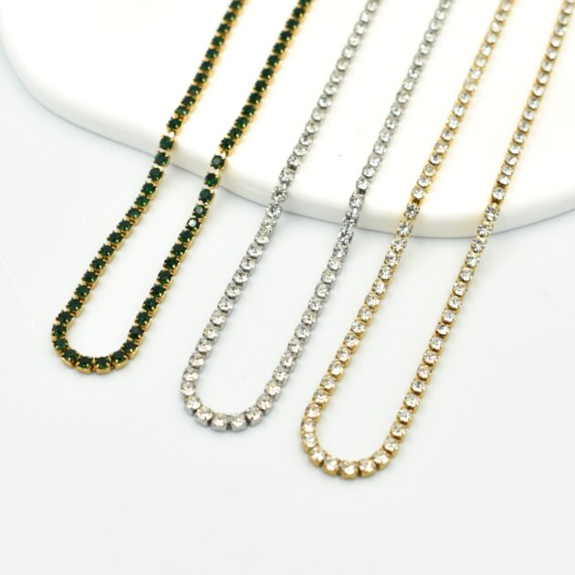 Κλασική Ριβιέρα Με Ζιργκόν - Ανοξείδωτο Ατσάλι