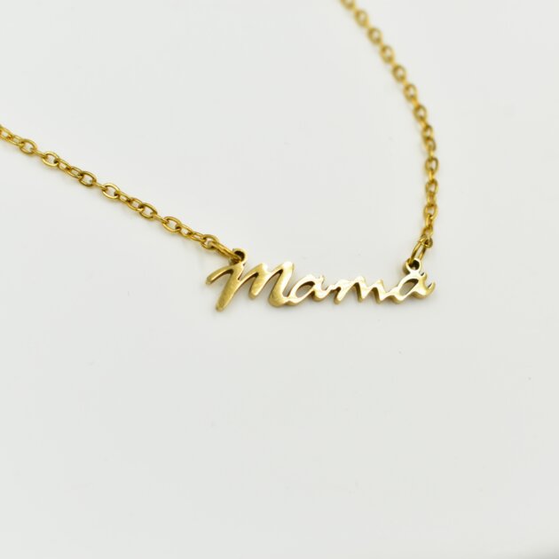 Χρυσό Κολιέ Μαμά - Ανοξείδωτο Ατσάλι