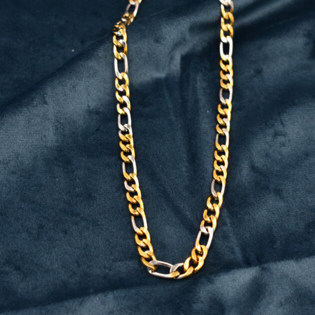 Δίχρωμη Αλυσίδα Λαιμού - Ανοξείδωτο Ατσάλι